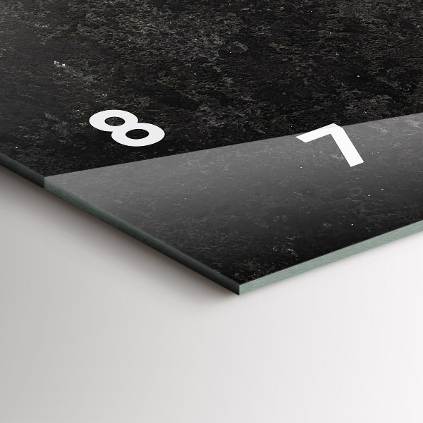 Reloj de cristal horizontal Corazón de menta