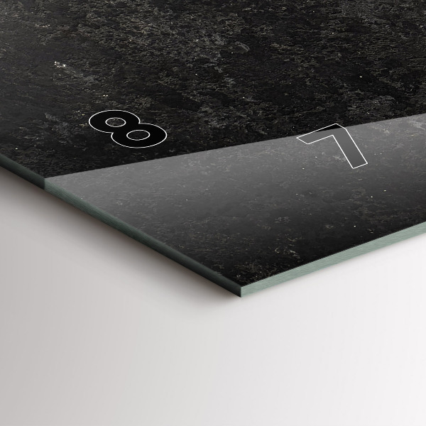 Reloj de cristal horizontal Corazón de menta