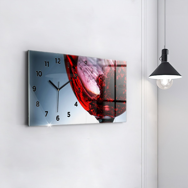 Reloj de cristal horizontal Copa de vino