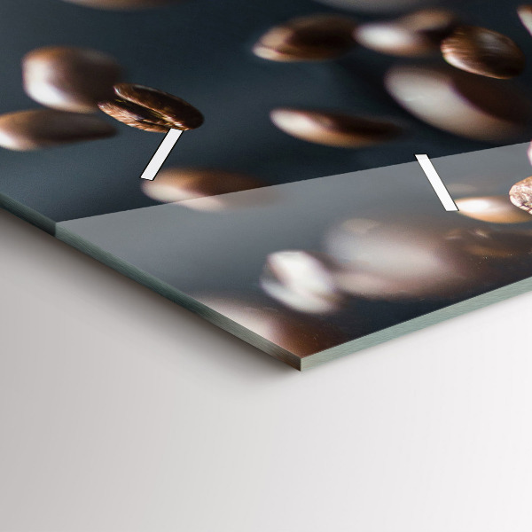 Reloj de cristal horizontal Granos de café