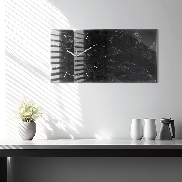 Reloj horizontal Mármol negro