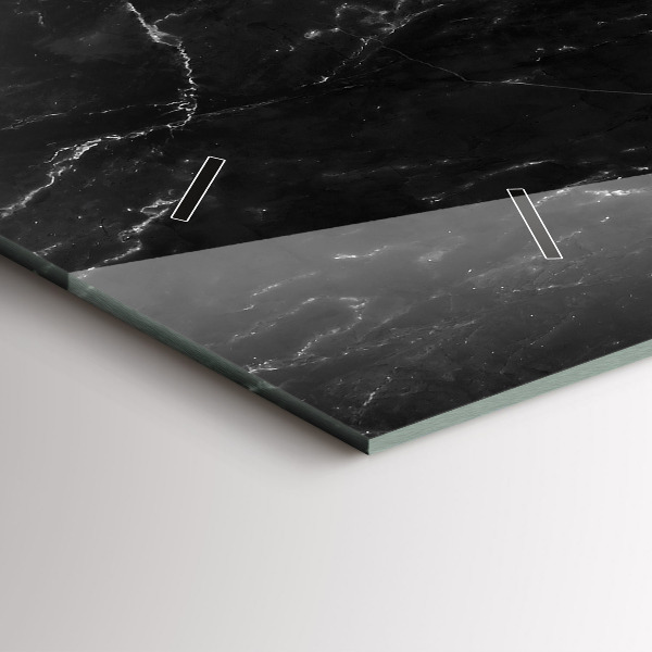 Reloj horizontal Mármol negro