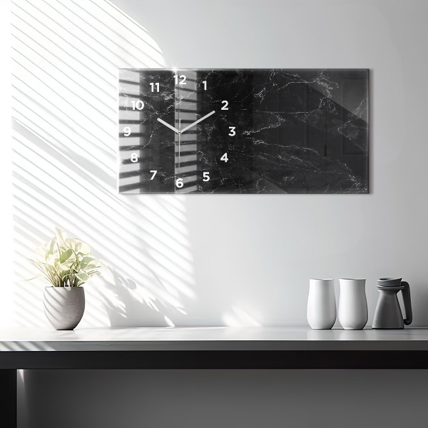Reloj horizontal Mármol negro