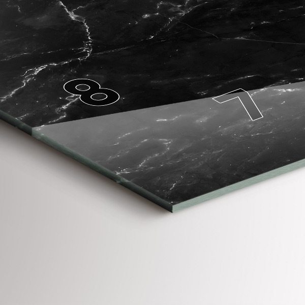 Reloj horizontal Mármol negro