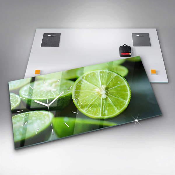 Reloj de cristal horizontal Trozos de cal