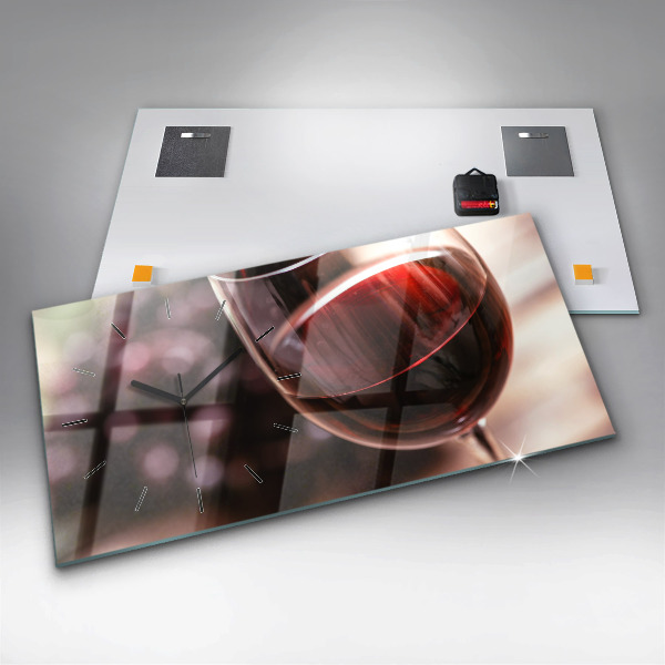 Reloj horizontal Copa de vino tinto