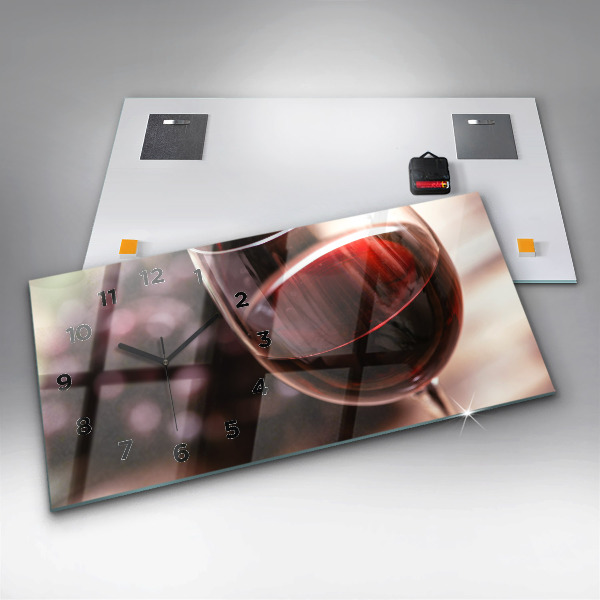 Reloj horizontal Copa de vino tinto