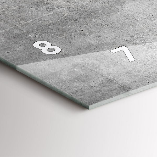 Reloj de cristal horizontal Pared en bruto