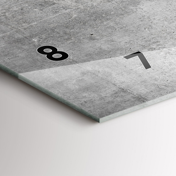 Reloj de cristal horizontal Pared en bruto