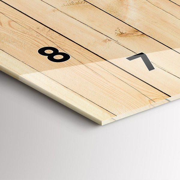 Reloj de cristal horizontal Tablas de madera