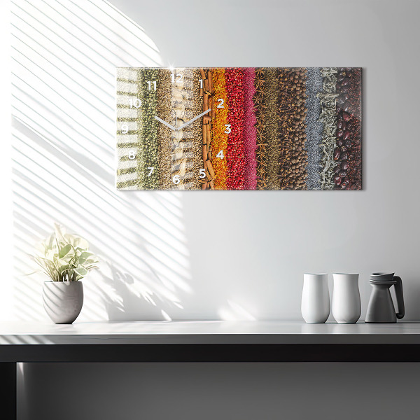 Reloj horizontal Filas de especias