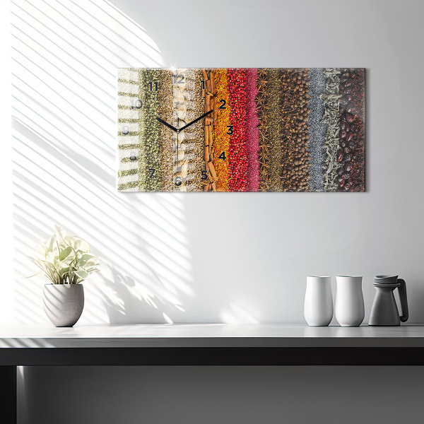 Reloj horizontal Filas de especias