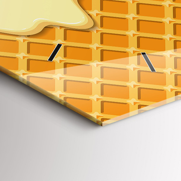 Reloj de cristal horizontal Barquillo y helado