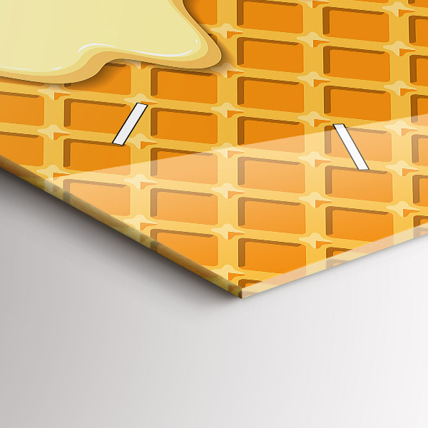 Reloj de cristal horizontal Barquillo y helado