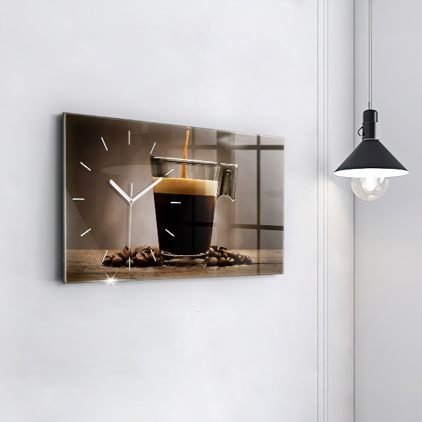 Reloj de cristal horizontal Taza de café