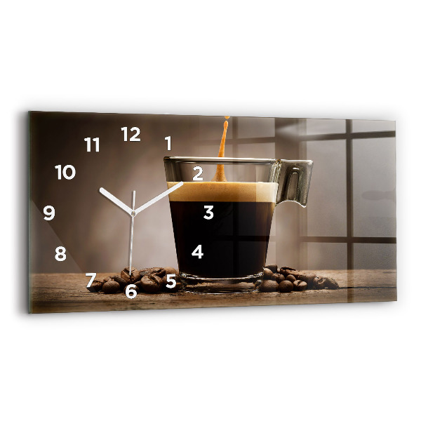 Reloj de cristal horizontal Taza de café