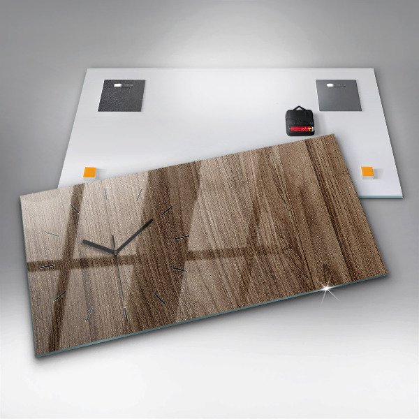 Reloj horizontal Madera oscura