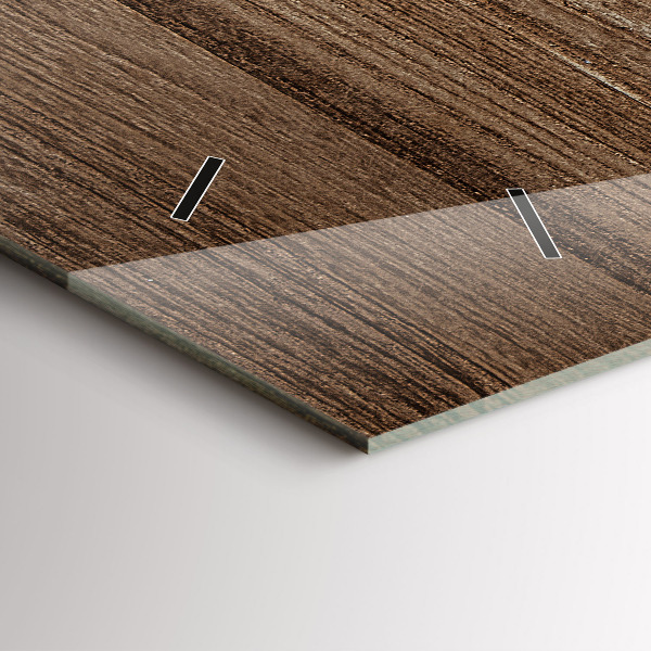 Reloj horizontal Madera oscura