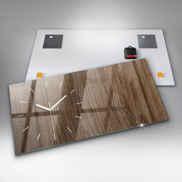 Reloj horizontal Madera oscura