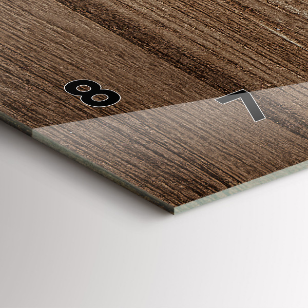 Reloj horizontal Madera oscura