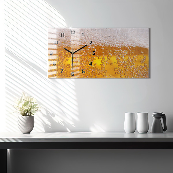 Reloj de cristal horizontal Cerveza