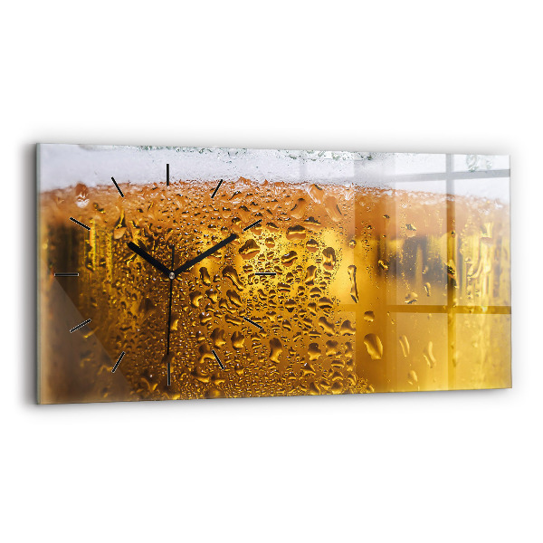 Reloj de cristal horizontal Jarra de cerveza