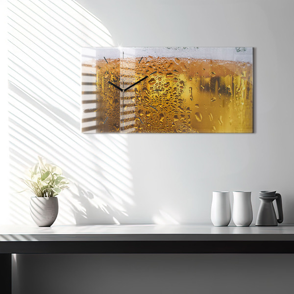 Reloj de cristal horizontal Jarra de cerveza