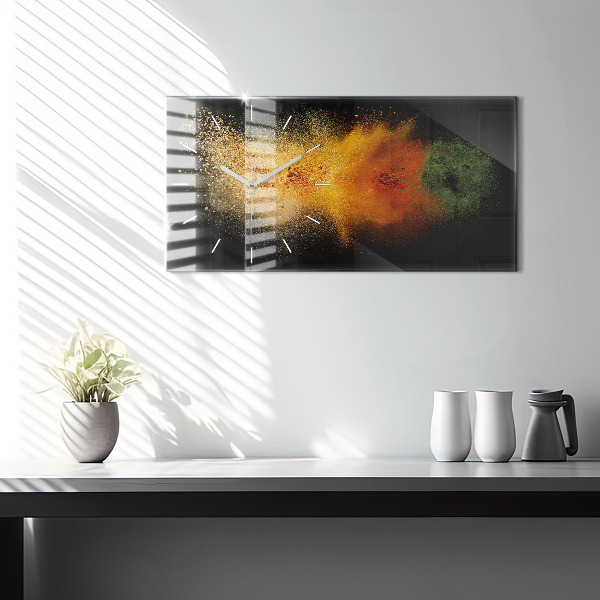 Reloj de cristal horizontal Especias esparcidas