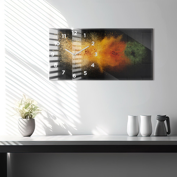 Reloj de cristal horizontal Especias esparcidas