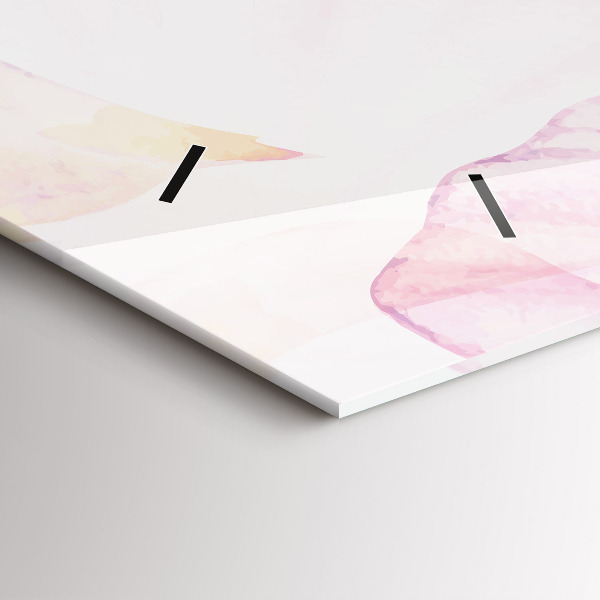 Reloj horizontal Pétalos de acuarela