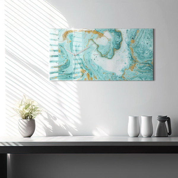 Reloj horizontal Textura de mármol