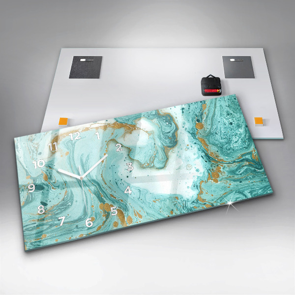 Reloj horizontal Textura de mármol