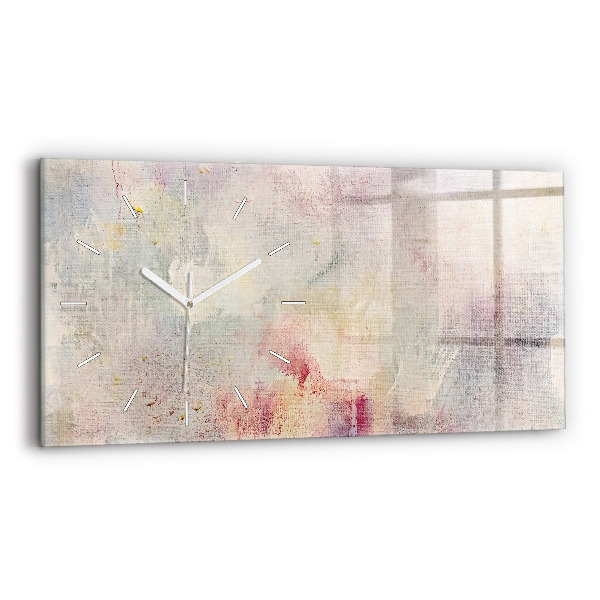 Reloj de cristal horizontal Abstracción pintada