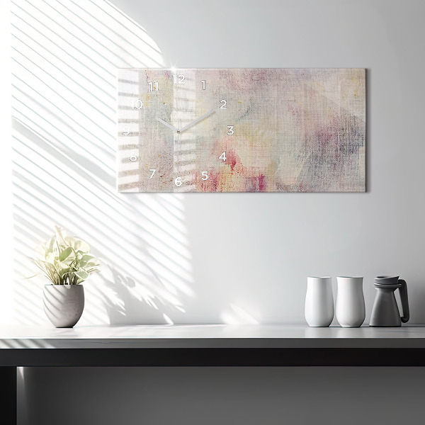 Reloj de cristal horizontal Abstracción pintada