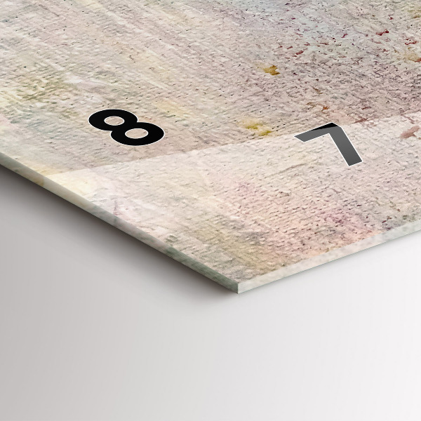 Reloj de cristal horizontal Abstracción pintada