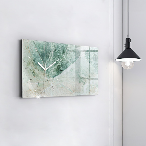Reloj de cristal horizontal Textura de piedra de mármol