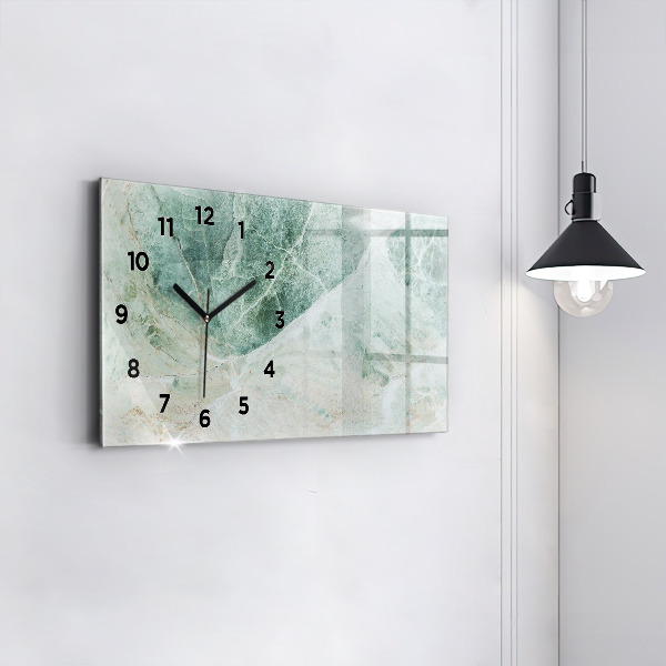 Reloj de cristal horizontal Textura de piedra de mármol