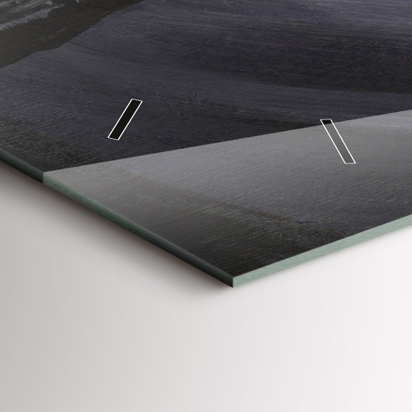 Reloj de cristal horizontal Cuervo a la luz de la luna