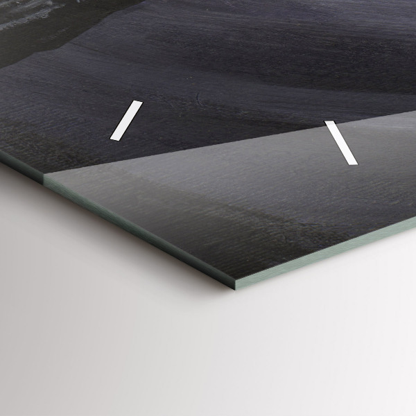 Reloj de cristal horizontal Cuervo a la luz de la luna