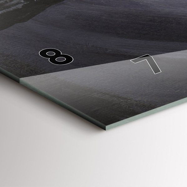 Reloj de cristal horizontal Cuervo a la luz de la luna