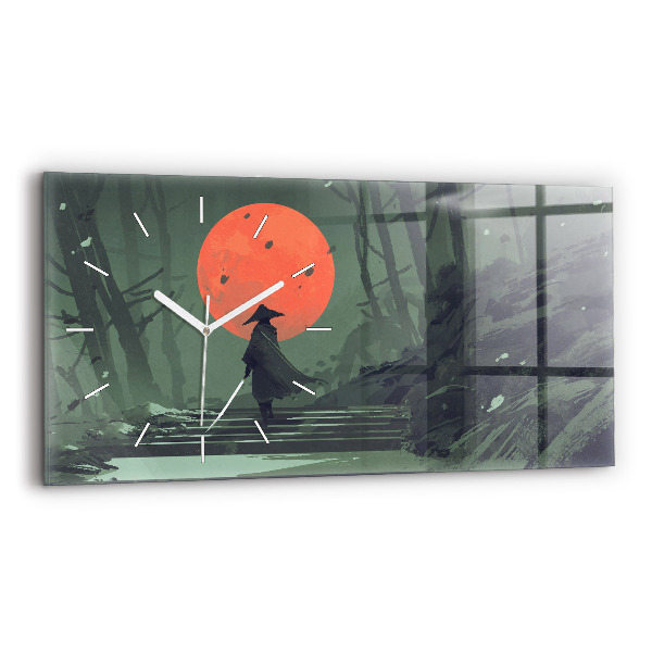 Reloj horizontal Samurai en el bosque