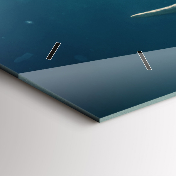 Reloj de cristal horizontal Elefante flotante en el océano