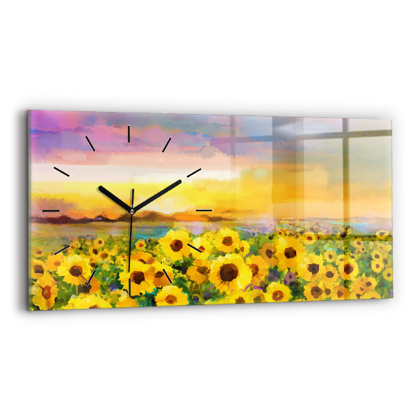 Reloj horizontal Campo de girasoles