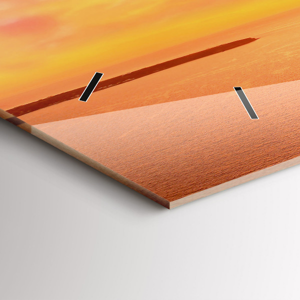 Reloj de cristal horizontal Antiguo molino de viento en Santorini