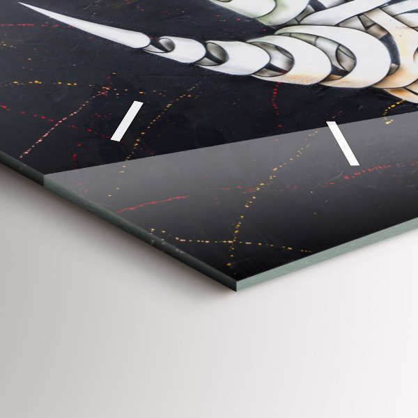 Reloj horizontal Rinoceronte abstracto