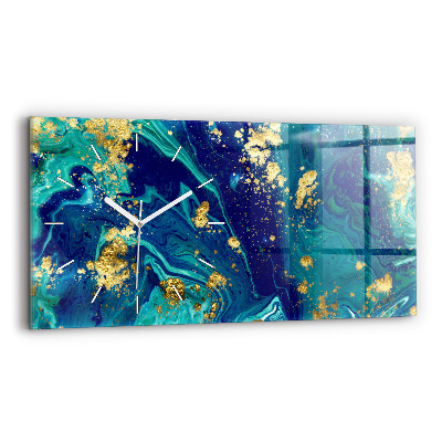 Reloj de cristal horizontal Abstracción moderna