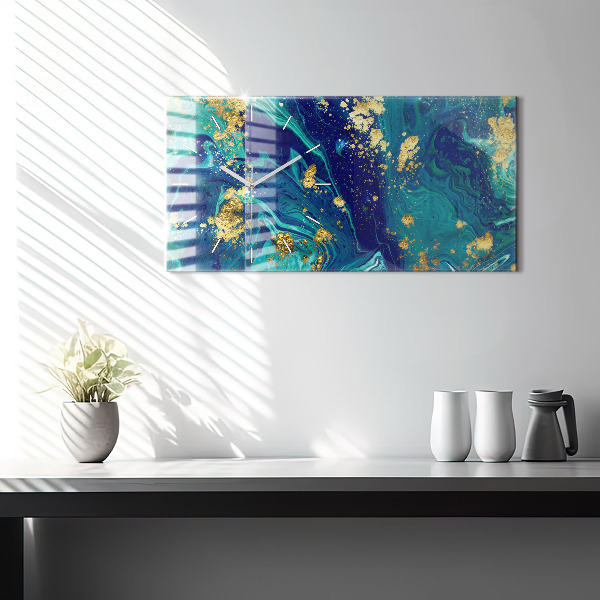 Reloj de cristal horizontal Abstracción moderna