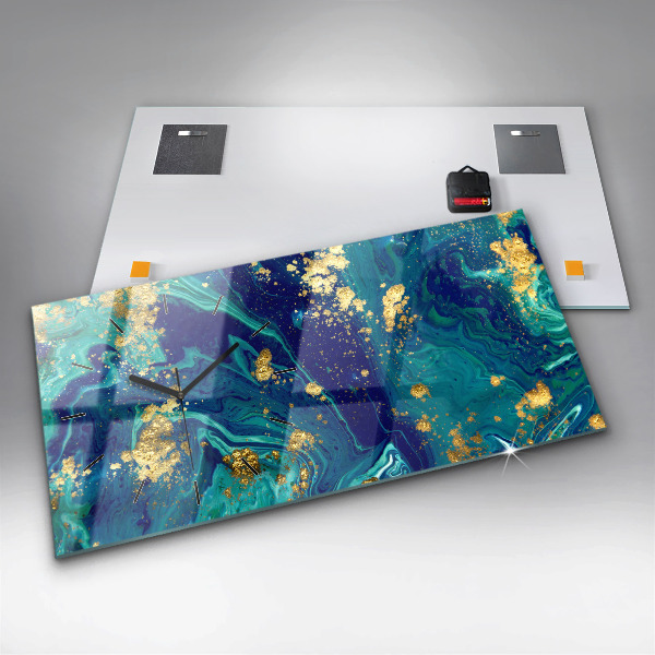 Reloj de cristal horizontal Abstracción moderna