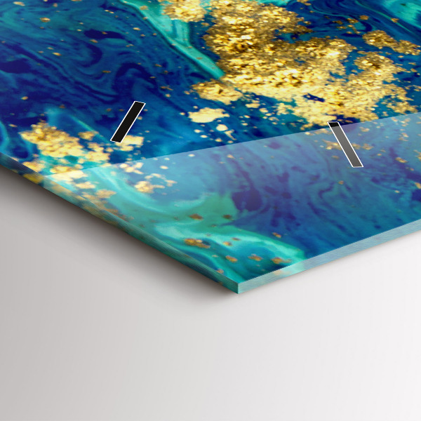 Reloj de cristal horizontal Abstracción moderna