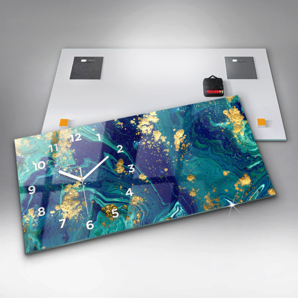 Reloj de cristal horizontal Abstracción moderna